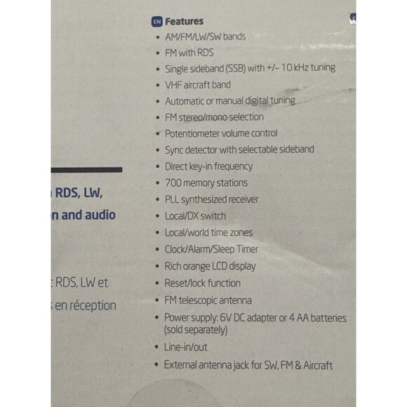 Eton Elite Executive AM/FM/Aircraft Band/SSB/Shortwave Radio New In Box - Picture 4 of 11